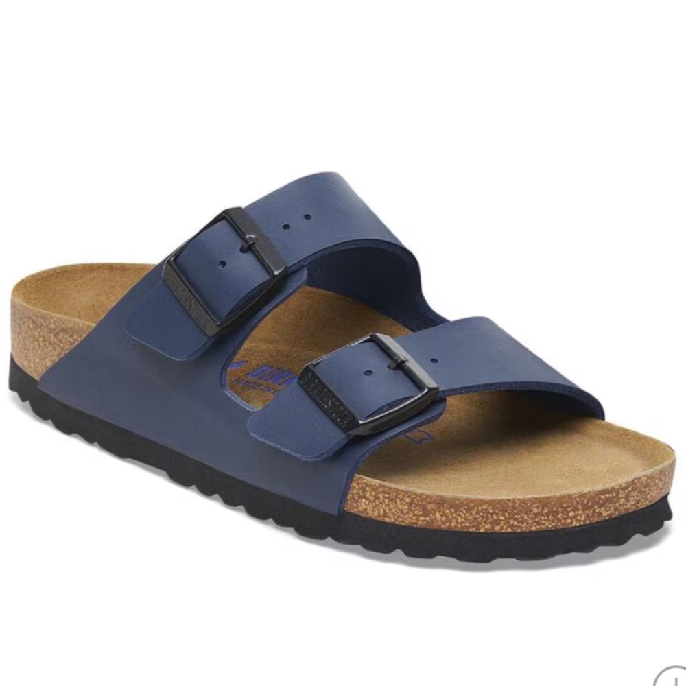 Birkenstock Arizona Soft Footbed - Leather - Blue - New with Box
